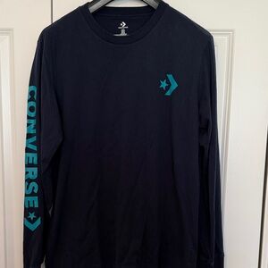 Converse Men's Dark Blue Long Sleeve Tee